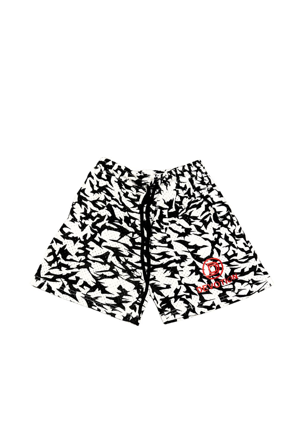 Venom White and Black Mesh Shorts