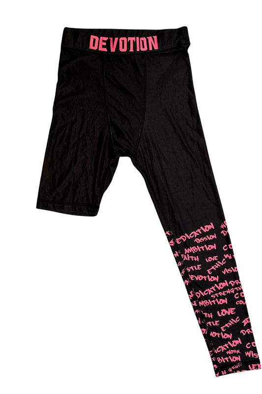Black and Pink Compressions 1 Leg